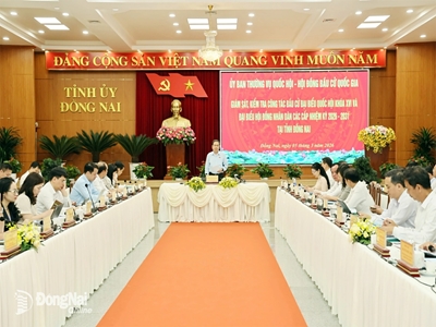 Chủ tịch Quốc hội, Chủ tịch Hội đồng Bầu cử quốc gia Trần Thanh Mẫn làm việc với tỉnh Đồng Nai về công tác bầu cử